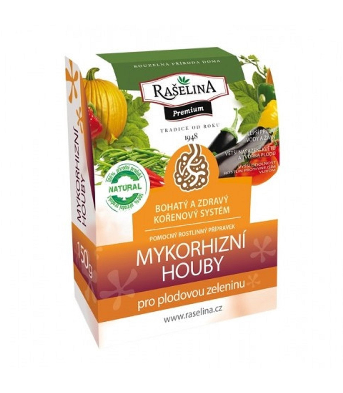 Mykorhizní houby - Rašelina - mykorhizní přípravek pro plodovou zeleninu - 150 g