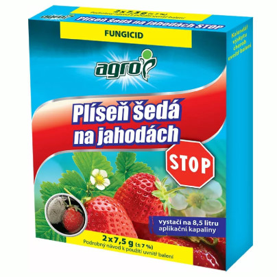 Plíseň šedá na jahodách STOP - Agro - ochrana proti plísni šedé - 2 x 7,5 g