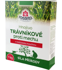 Hnojivo s čedičovou moučkou - trávníkové proti mechu - Rosteto - práškové hnojivo - 1 kg