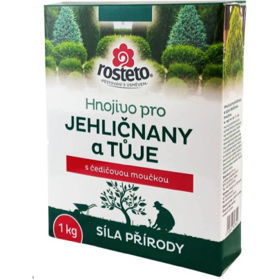 Hnojivo s čedičovou moučkou - jehličnany a tůje - Rosteto - práškové hnojivo - 1 kg